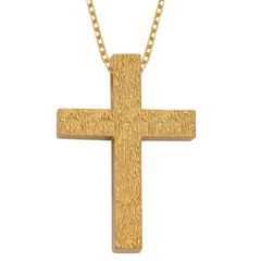 Ανδρικός Σταυρός με Αλυσίδα 50 cm σε Ασήμι 925 με Χρύσωμα Κ18 / PRINCE SILVERO / 1X-MD108-3