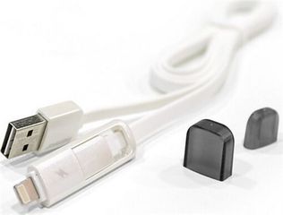 Remax Kαλώδιο Δεδομένων 2 σε 1 micro USB & Iphone Lighting 1m Λευκό (14363)