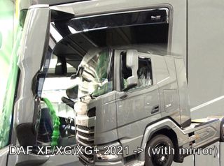 ΑΝΕΜΟΘΡΑΥΣΤΕΣ ΓΙΑ DAF XF/XG/XG+ 2021+ ΜΕ ΚΑΘΡΕΠΤΗ ΖΕΥΓΑΡΙ ΑΠΟ ΕΥΚΑΜΠΤΟ ΦΙΜΕ ΠΛΑΣΤΙΚΟ HEKO - 2 ΤΕΜ.
