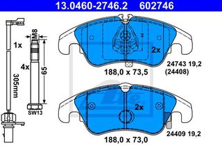 602746 ΣΕΤ ΤΑΚΑΚΙΑ ΕΜΠΡΟΣ  13046027462 8K0698151 8K0698151B 8K0698151D 8K0698151E 8K0698151G 8K0698151H 8K0698151J 8K0698151K 8R0698151