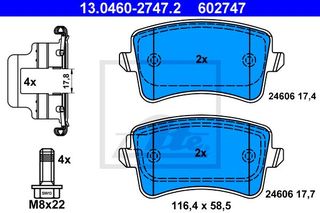 602747 -ΣΕΤ ΤΑΚΑΚΙΑ ΠΙΣΩ  13046027472 8K0698451A 8K0698451B 8K0698451C