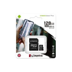 Κάρτα μνήμης Kingston microSDXC Canvas Select Plus (128 GB | κλάση 10 | UHS-I | 100 MB/s) + προσαρμογέας