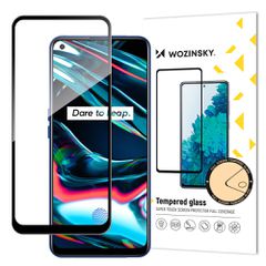 Wozinsky Tempered Glass Full Glue Super Tough Screen Protector Full Covered with Frame Case Friendly for Realme C21 black