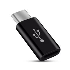Φόρτιση συγχρονισμού δεδομένων προσαρμογέα Micro USB σε USB Type C Μαύρο