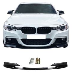 Μπροστινό Spoiler Για Bmw 3 F30/F31 11-19 M-Packet Γυαλιστερό Μαύρο M-Performance Look 2 Τεμάχια