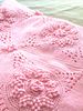 Χειροποίητη ροζ μάλλινη κουβέρτα με βελονάκι-thumb-1