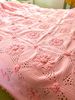 Χειροποίητη ροζ μάλλινη κουβέρτα με βελονάκι-thumb-3