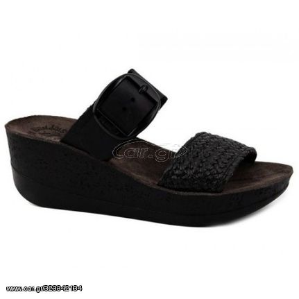 Fantasy Sandals Γυναικεία Ανατομική πλατφόρμα S5013 Roxy Μαύρο