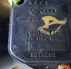 AUDI A3/8L, A4/8D/8E, SEAT IBIZA/6K, LEON/1M, SKODA OCTAVIA/1U, VW GOLF/1J, PASSAT/3B (1997-2008), Μετρητής μάζας αέρα 1.6 8V/1.8T, με κωδικό 06A906461B-thumb-1