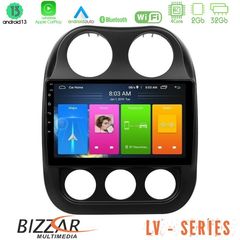 Bizzar LV Series Jeep Compass 2012-2016 4Core Android 13 2+32GB Navigation Multimedia Tablet 9"