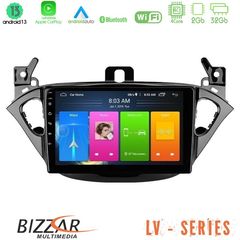 Bizzar LV Series Opel Corsa E/Adam 4Core Android 13 2+32GB Navigation Multimedia Tablet 9"