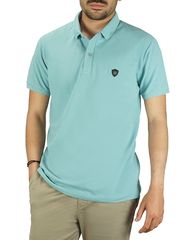 Everbest Ανδρική Βαμβακερή Μπλούζα Polo Σιέλ Regular Fit (222-836) (100% Βαμβάκι)