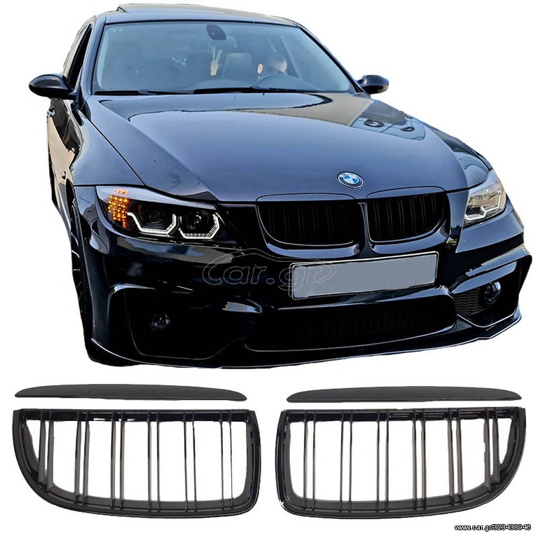 Μάσκα για BMW E90 (2005-2008) - μαύρη Piano Design - 2τμχ.
