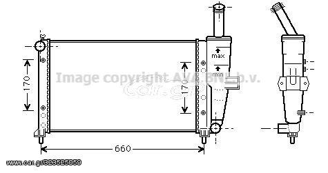 ΨΥΓΕΙΟ ΝΕΡΟΥ ΚΑΙΝΟΥΡΙΟ FIAT PUNTO 188 1999-2010 (580X322X23) AVA FT2208 DENSO DRM09100 FRIGAIR 0104.3030 NISSENS 61764 NRF 53230 VALEO 734225 46745043 46745049 46788046