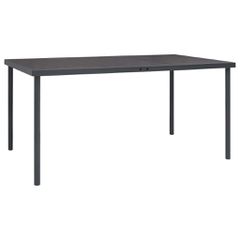 Τραπεζαρία Εξωτερικού Χώρου Ανθρακί 150 x 90 x 74 εκ. Ατσάλινη 313087