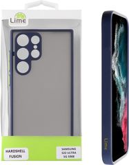 Lime Θηκη Samsung S22 Ultra 5G S908 6.8'' Hardshell Fusion Full Camera Protection Blue With Yellow KEYS