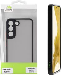 Lime Θηκη Samsung S22 Plus 5G S906 6.6'' Hardshell Fusion Full Camera Protection Black With Red KEYS