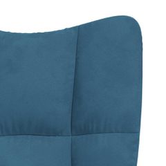 Πολυθρόνα Relax Μπλε Βελούδινη 328182-thumb-5