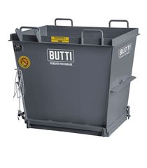 Butti 637 Μεταλλικός Κάδος Ανοιγόμενου Πάτου Compact Αντοχής Βάρους ως 1700kg Χωρητικότητας 1000lt