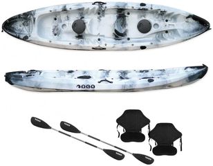 Kayak Nereus 2+1 Θέσεων Full Set SCK Άσπρο/Μαύρο Κωδ.RYM06-NR