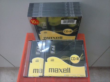 CDR Maxell 700mb in CD Slim CASE