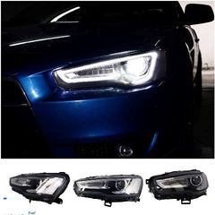 Μπροστά full led φανάρια DRL MITSUBISHI Lancer 2007-2017 Dual Projector Dynamic φλας