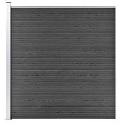 Πάνελ Περίφραξης Μαύρο 175 x 186 εκ. από WPC 148973