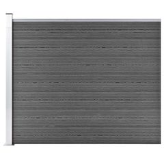 Πάνελ Περίφραξης Μαύρο 175 x 146 εκ. από WPC 148985