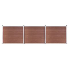Σετ Πάνελ Περίφραξης Καφέ 526 x 146 εκ. από WPC 3070452