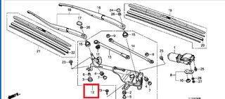 ΒΡΑΧΙΟΝΑΣ - ΣΥΝΔΕΤΗΡΑΣ ΥΑΛΟΚΑΘΑΡΙΣΤΗΡΩΝ HONDA ACCORD 4D '09- '13 ( 76530TL0G01 76530TL0G02 )