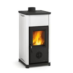 Ενεργειακή Σόμπα Ξύλου La Nordica Tea 6.6kW - Λευκή - Λευκό