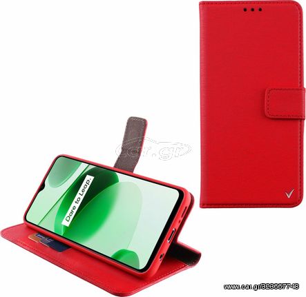 Volte-Tel Θηκη Realme C35 6.6'' Allure Magnet Book Stand Clip RED - (5205308312939)