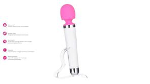 Αδιάβροχος Δονητής Wand 33cm Ροζ/Λευκός - Bodywand Aqua