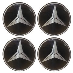 Αυτοκόλλητα Κέντρου Ζαντών Mercedes-Benz Από Σμάλτο 60mm Set 4 Τεμάχια