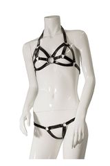Σετ σουτιέν και στρινγκ Guilty Pleasure GP Datex Latex Strapped Bra & String Set-thumb-1