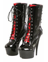 Vinyl ankle boots