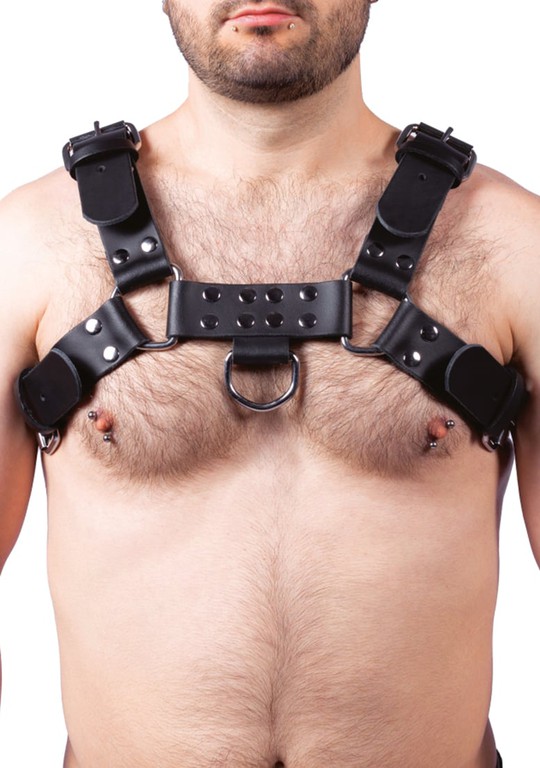 Leather Harness Buckle Black