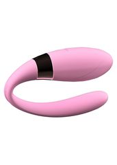 Couple Stimulator V-Vibe Pink USB 7 Function / Remote-thumb-1