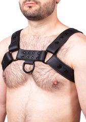 Snap Real Leather Harness Black - Taille-thumb-1