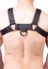 Snap Real Leather Harness Black - Taille-thumb-2