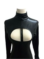 Ολόσωμη Catsuit Wet Look - Μαύρη-thumb-4