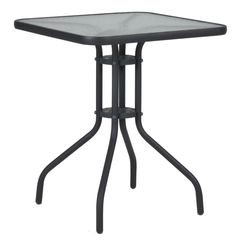 Τραπέζι "PALMAS NEW" μεταλλικό σε χρώμα ανθρακί 70x70x71 Βάρος (kg): 15 Πλάτος στημένο: 70