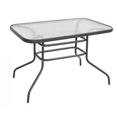 Τραπέζι "CARLOS" μεταλλικό σε ανθρακί χρώμα 130x80x70 Βάρος (kg): 15 Πλάτος στημένο: 80