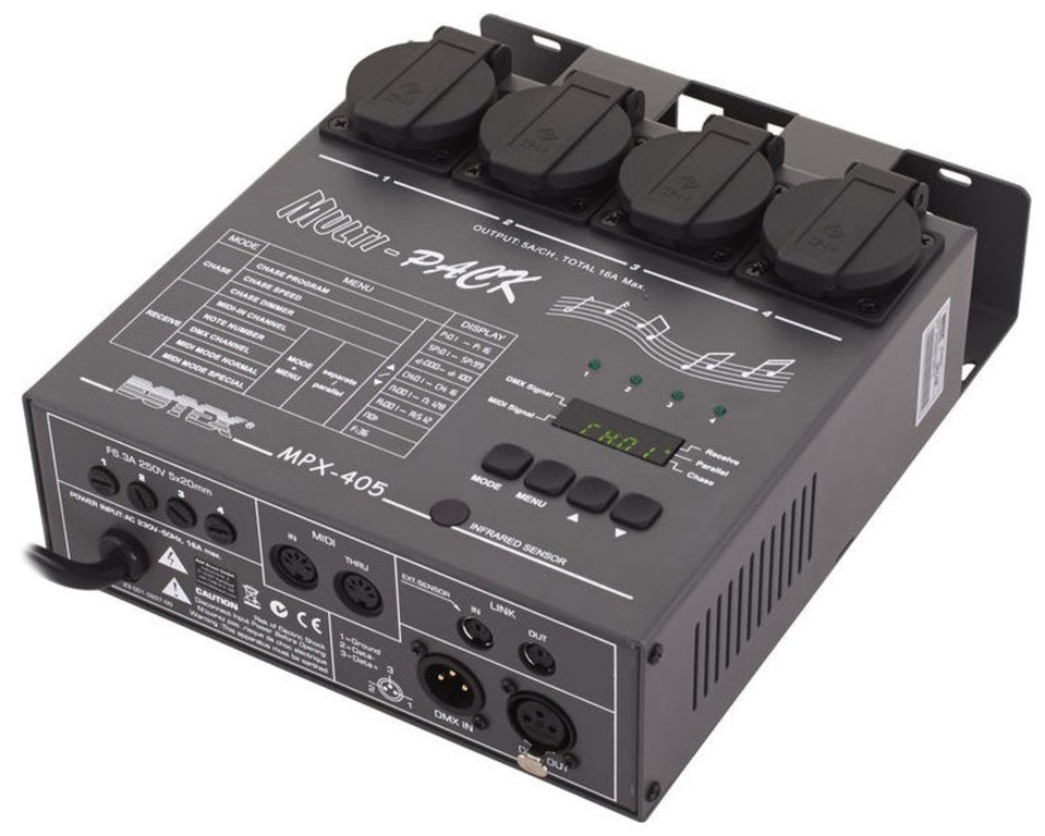 BOTEX MPX-405 Dimmer 4ch 4A/ch (16A total) - Botex