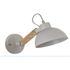 Φωτιστικό Απλίκα YQ 4004 Pol Black Metal Wood Wall Lamp 77-4499 Home Lighting