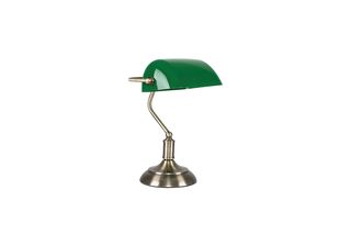 879-1T CAMERON, TABLE LAMP WITH GREEN GLASS