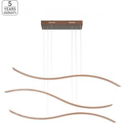 Φωτιστικό Κρεμαστό Se Led 120 Waves Pendant Coffee Brown Home Lighting 77-8130