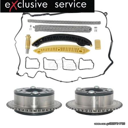 ΜΕ ΤΟΠΟΘΕΤΗΣΗ ΣΕΤ ΧΡΟΝΙΣΜΟΥ MERCEDES BENZ M271 W203 W204 W211 Γρανάζια εισαγωγής εξαγωγής A2710501347 A2710510203 