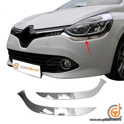 Renault Clio IV Νίκελ Διακοσμητικά Εμπρός Φαναριών 