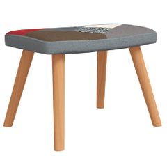 Πολυθρόνα Relax Σχέδιο Patchwork Υφασμάτινη με Σκαμπό 328184-thumb-5